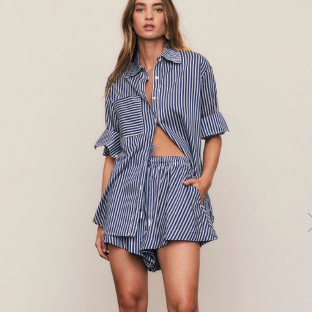 Bohemian Traders Blue Striped Set